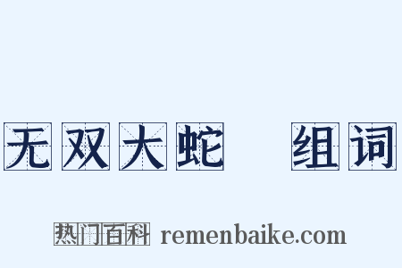 无双大蛇２组词是什么意思的图片